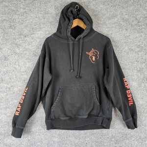 Machine Gun Kelly Hoodie Rap Devil Black Orange MGK Tour Merch Mens Small